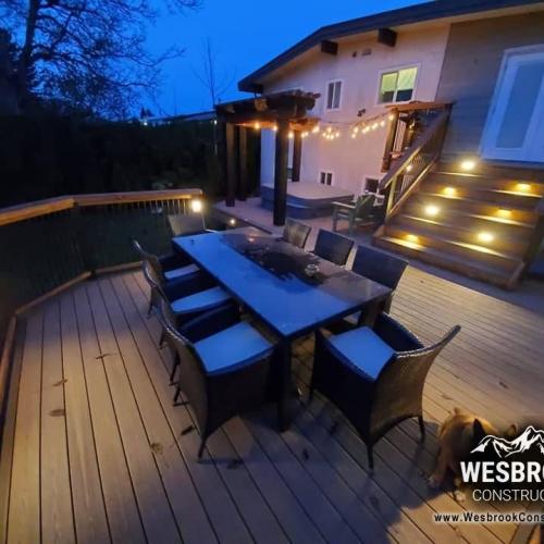 | Here are some night shots of the two level backyard deck we built for our client | Custom Decks / Patios Construction and Outdoor Living Space Renovations 