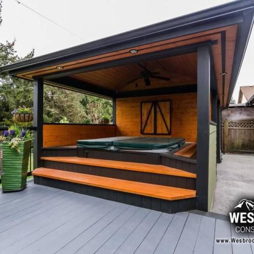 | Yes. Even when it’s this hot outside. Hot tubs are always in season. We design perfect spaces for your family home. Check out a few before and after shots of this hot tub set up! | Structural Additions and New Constructions 